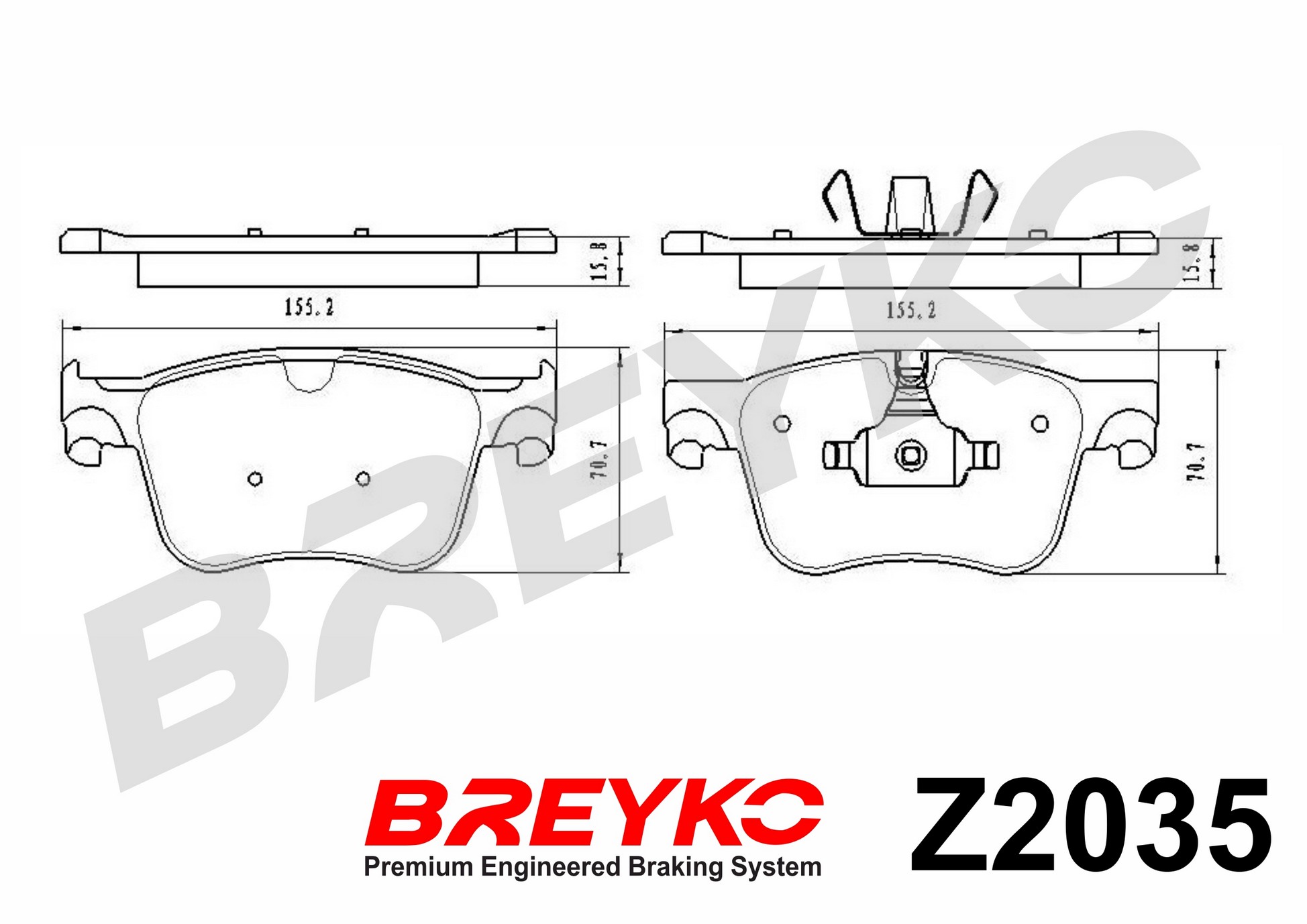 DAVID VASCO Z2035 BREYKO Brake Pad Set, disc brake