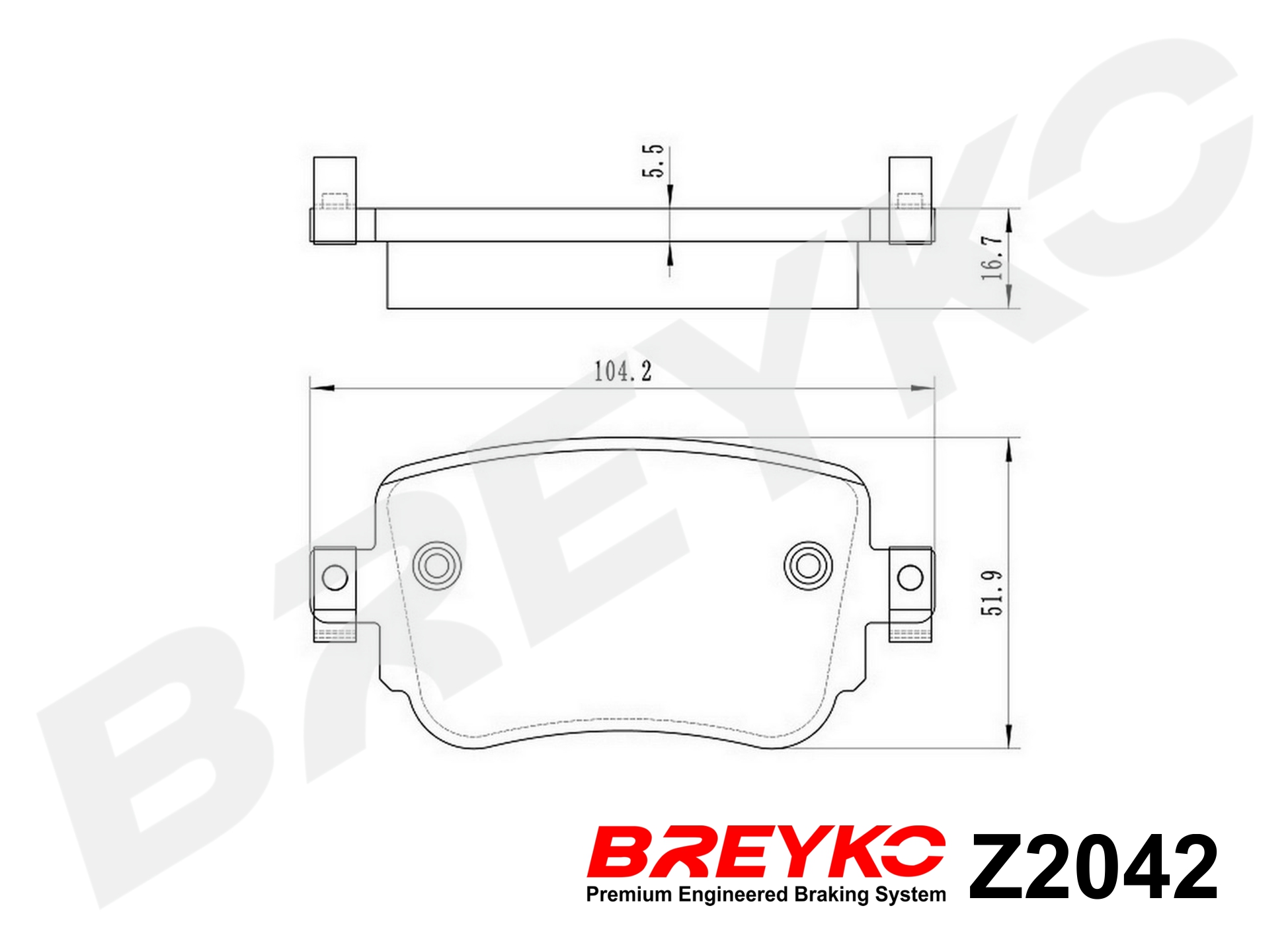 DAVID VASCO Z2042 BREYKO Brake Pad Set, disc brake