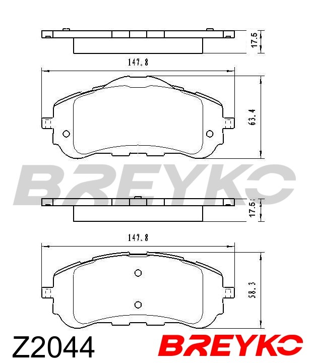 DAVID VASCO Z2044 BREYKO Brake Pad Set, disc brake