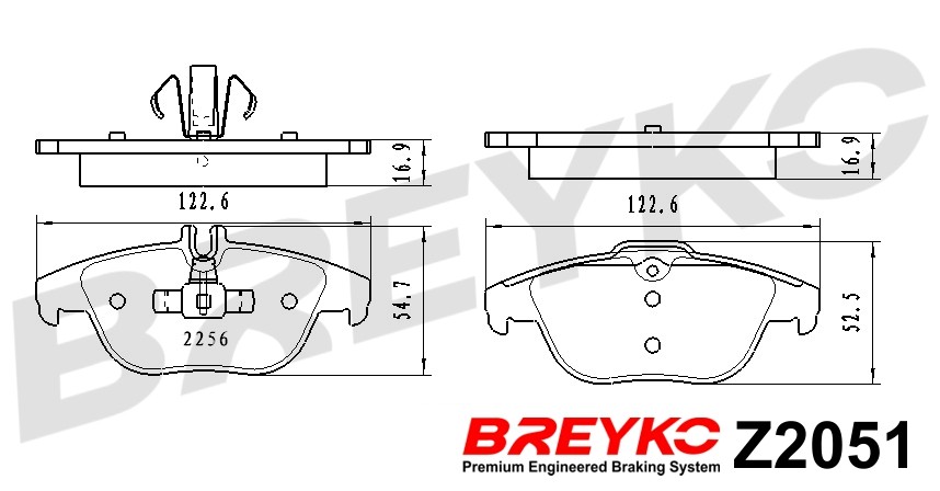 DAVID VASCO Z2051 BREYKO Brake Pad Set, disc brake