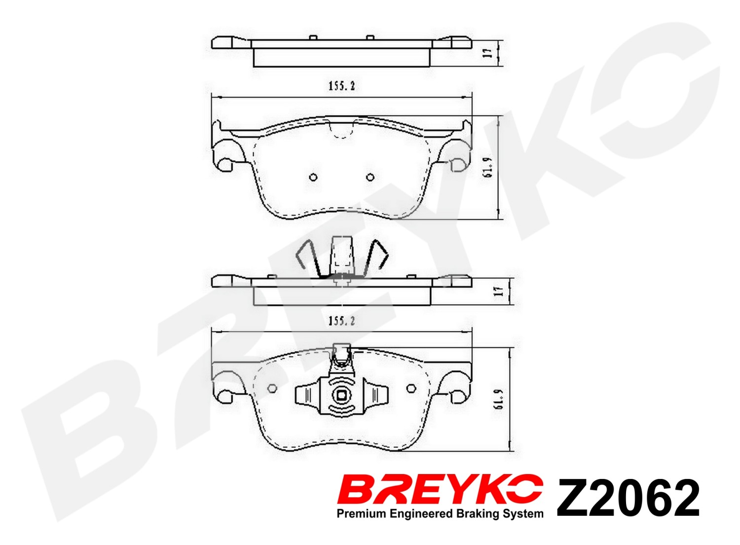 DAVID VASCO Z2062 BREYKO Brake Pad Set, disc brake