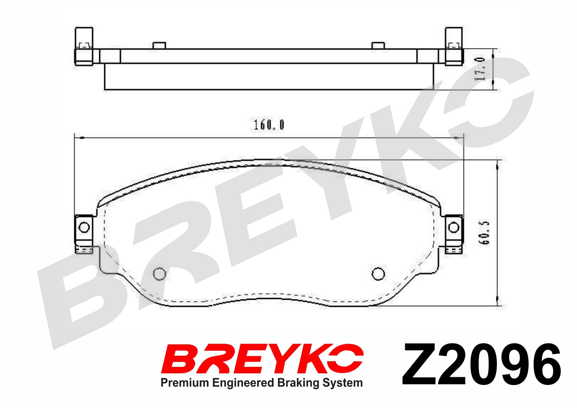 DAVID VASCO Z2096 BREYKO Brake Pad Set, disc brake