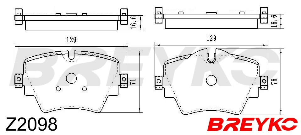 DAVID VASCO Z2098 BREYKO Brake Pad Set, disc brake
