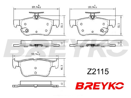 DAVID VASCO Z2115 BREYKO Brake Pad Set, disc brake