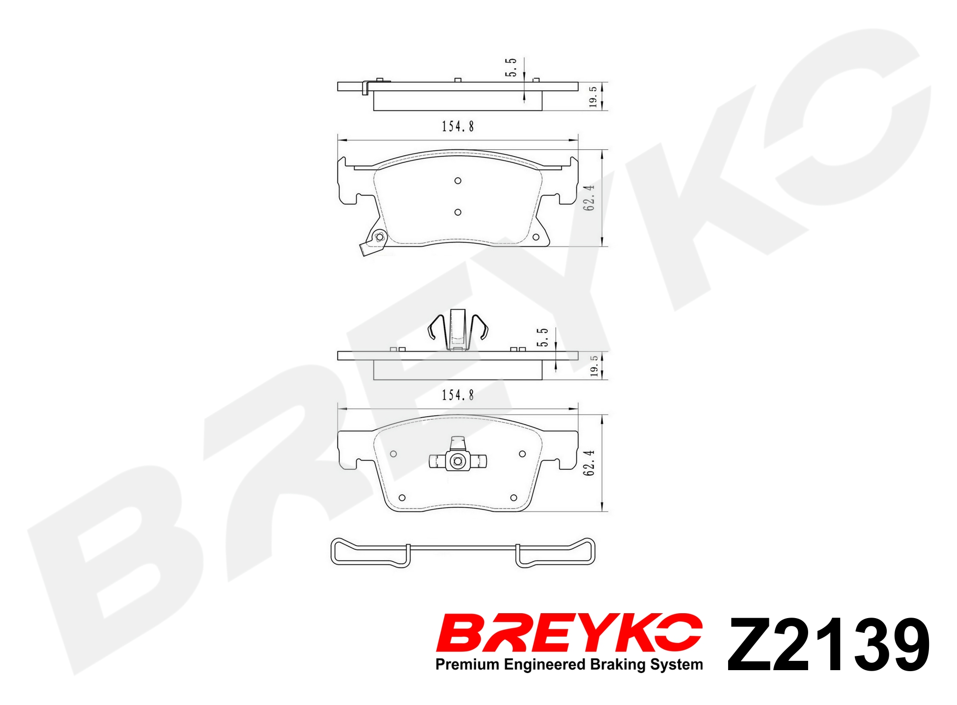 DAVID VASCO Z2139 BREYKO Brake Pad Set, disc brake