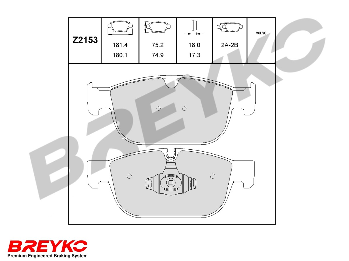 DAVID VASCO Z2153 BREYKO Brake Pad Set, disc brake