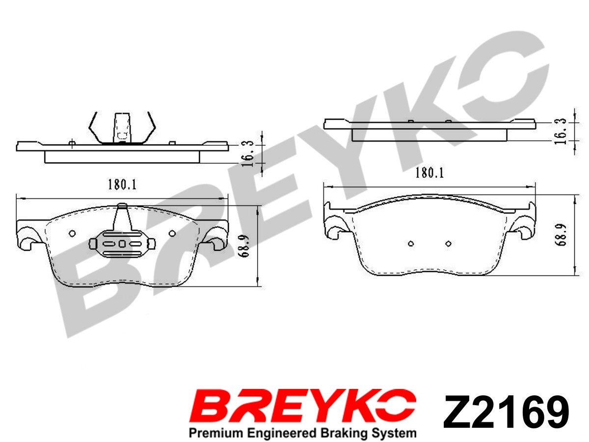 DAVID VASCO Z2169 BREYKO Brake Pad Set, disc brake