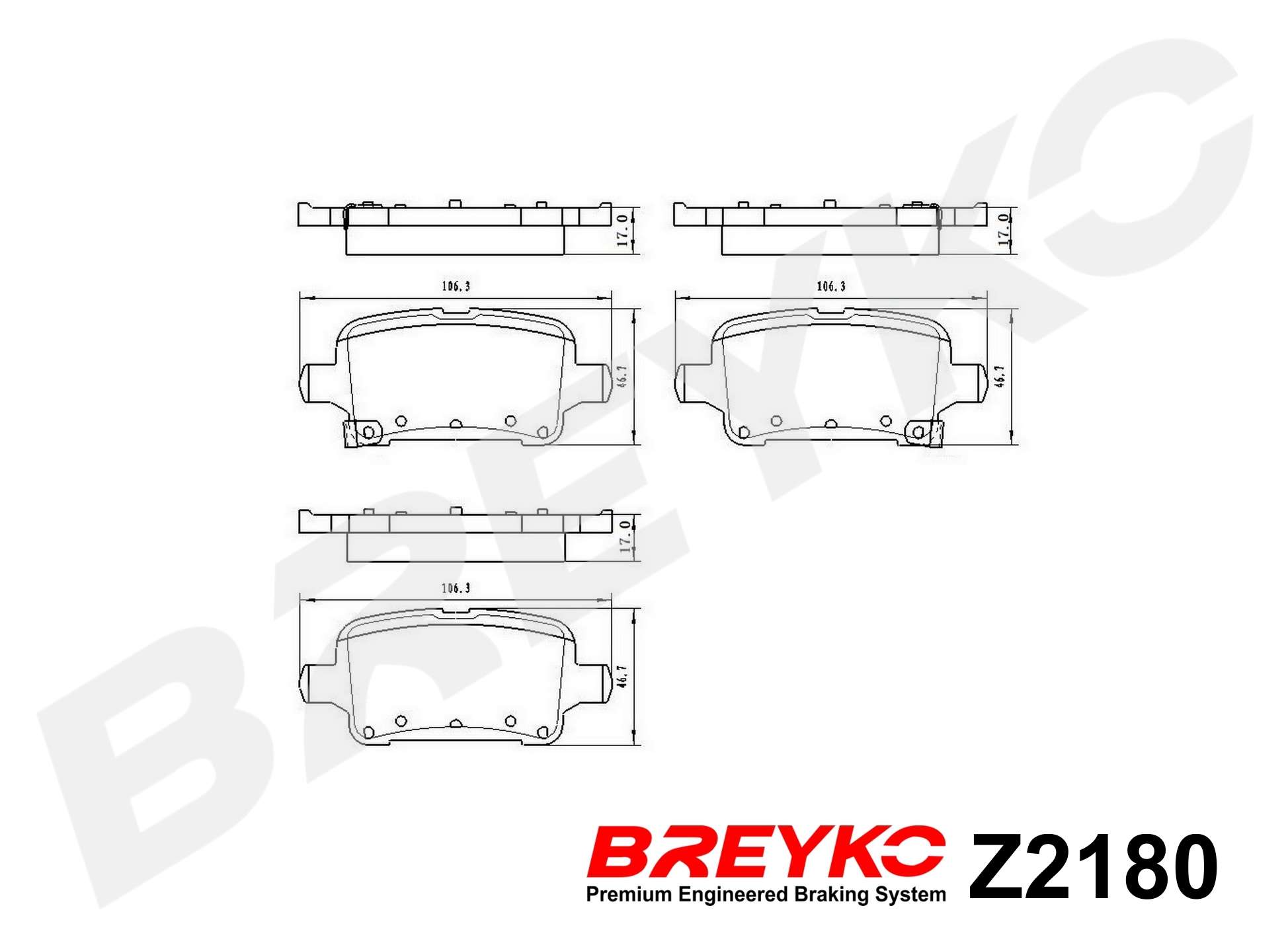 DAVID VASCO Z2180 BREYKO Brake Pad Set, disc brake