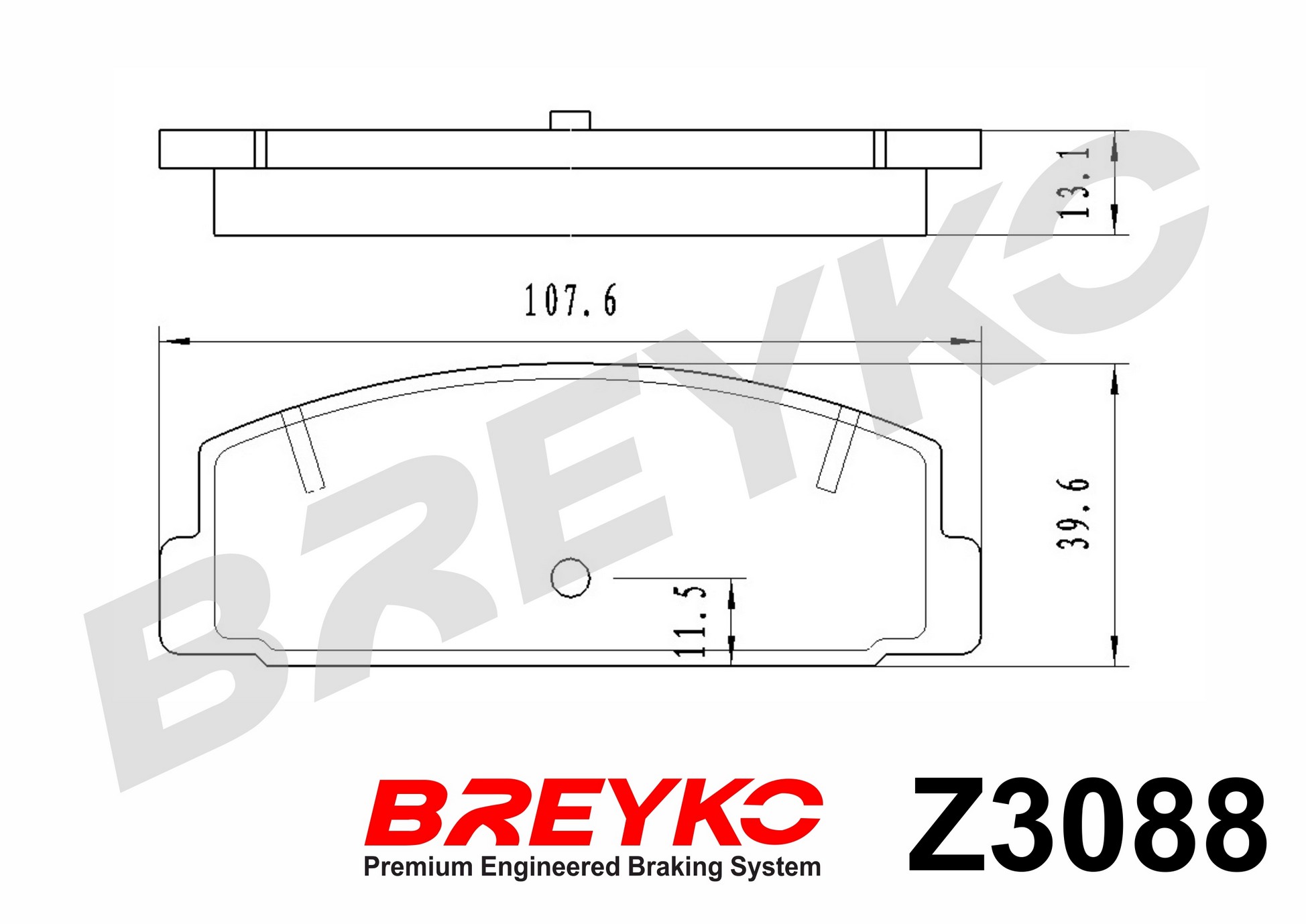 DAVID VASCO Z3088 BREYKO Brake Pad Set, disc brake