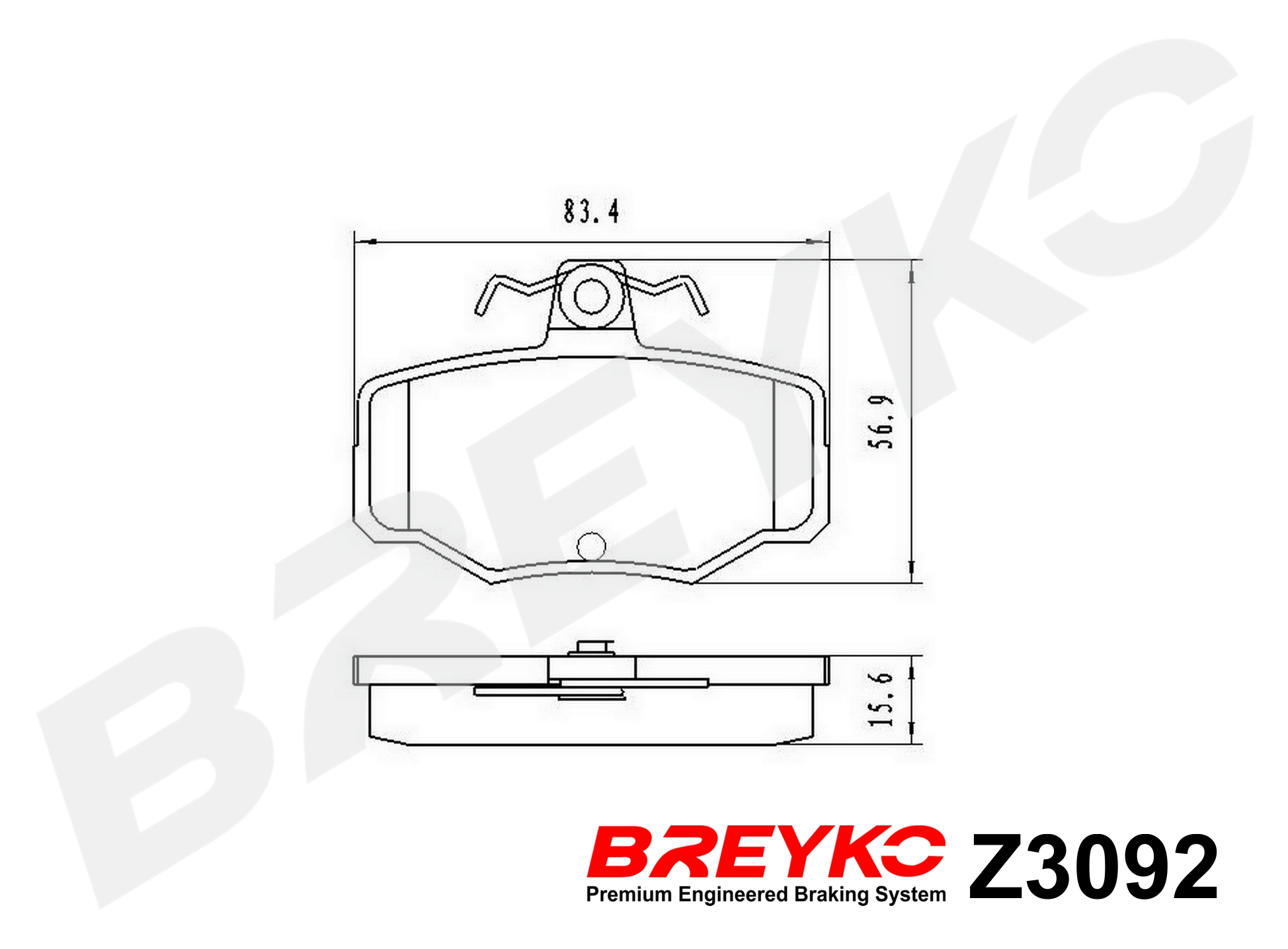 DAVID VASCO Z3092 BREYKO Brake Pad Set, disc brake