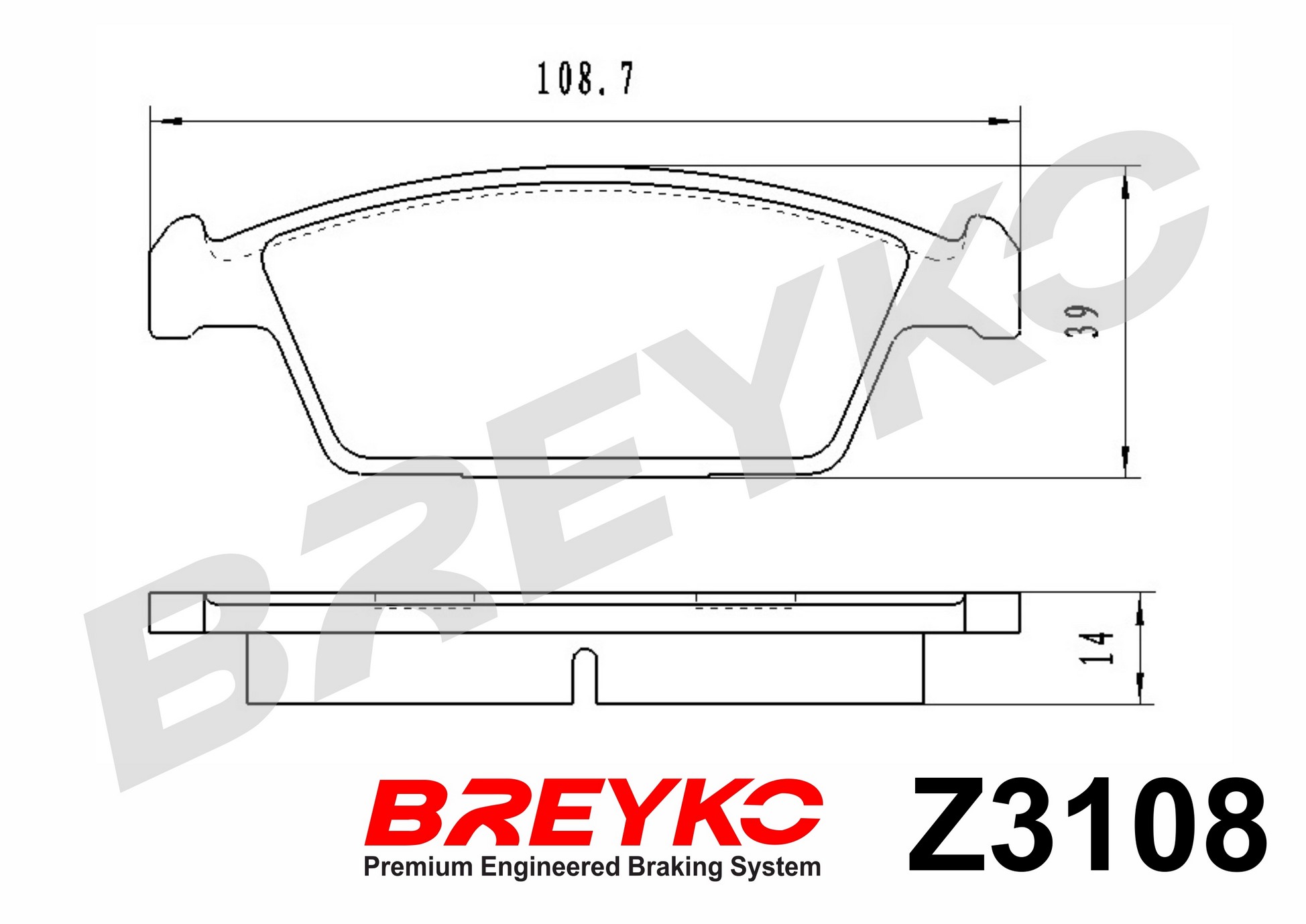 DAVID VASCO Z3108 BREYKO Brake Pad Set, disc brake