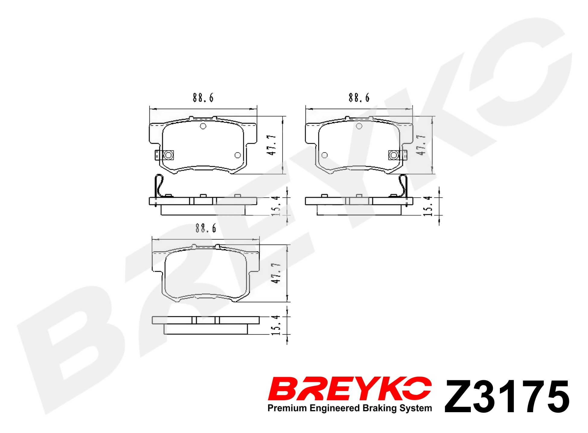 DAVID VASCO Z3175 BREYKO Brake Pad Set, disc brake