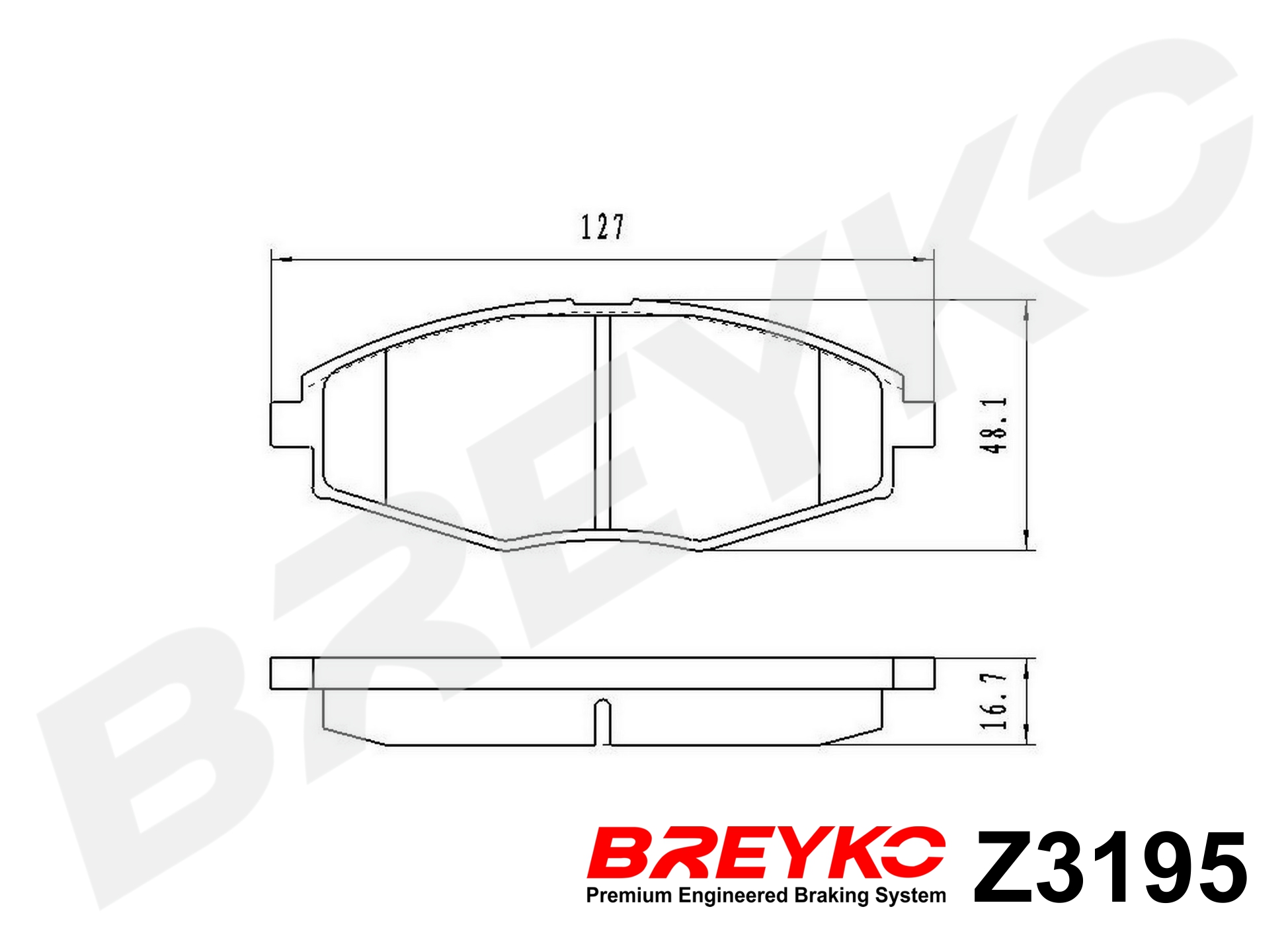 DAVID VASCO Z3195 BREYKO Brake Pad Set, disc brake