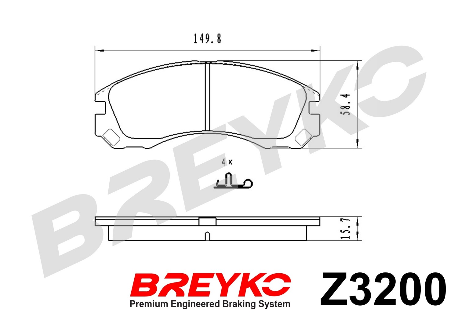 DAVID VASCO Z3200 BREYKO Brake Pad Set, disc brake