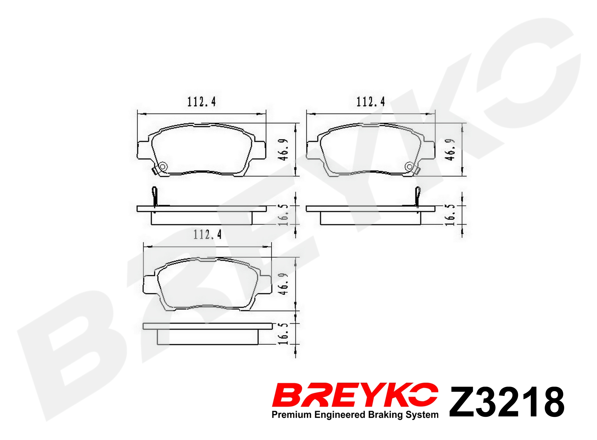 DAVID VASCO Z3218 BREYKO Brake Pad Set, disc brake