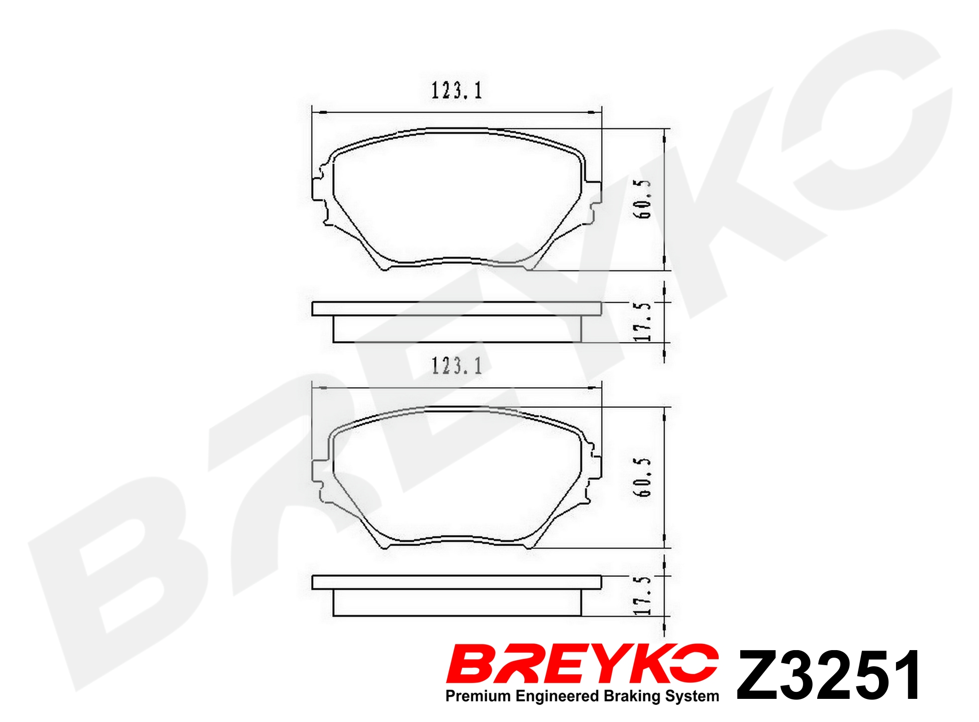 DAVID VASCO Z3251 BREYKO Brake Pad Set, disc brake