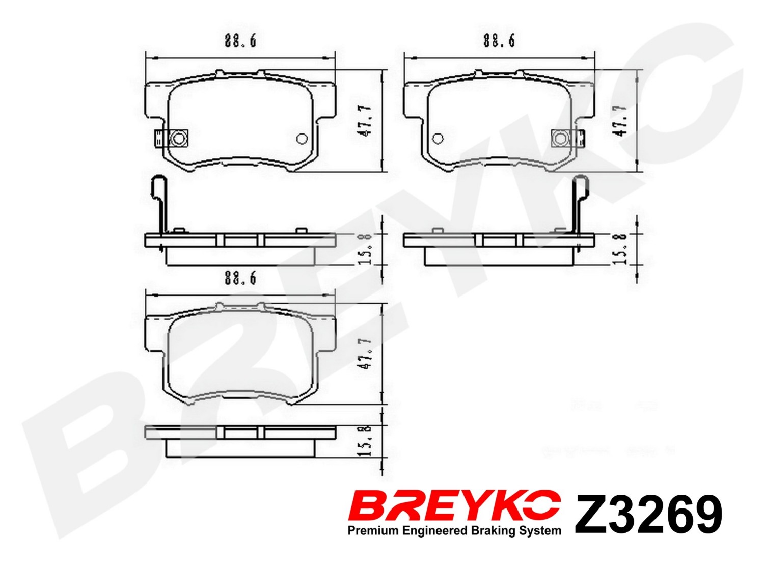 DAVID VASCO Z3269 BREYKO Brake Pad Set, disc brake