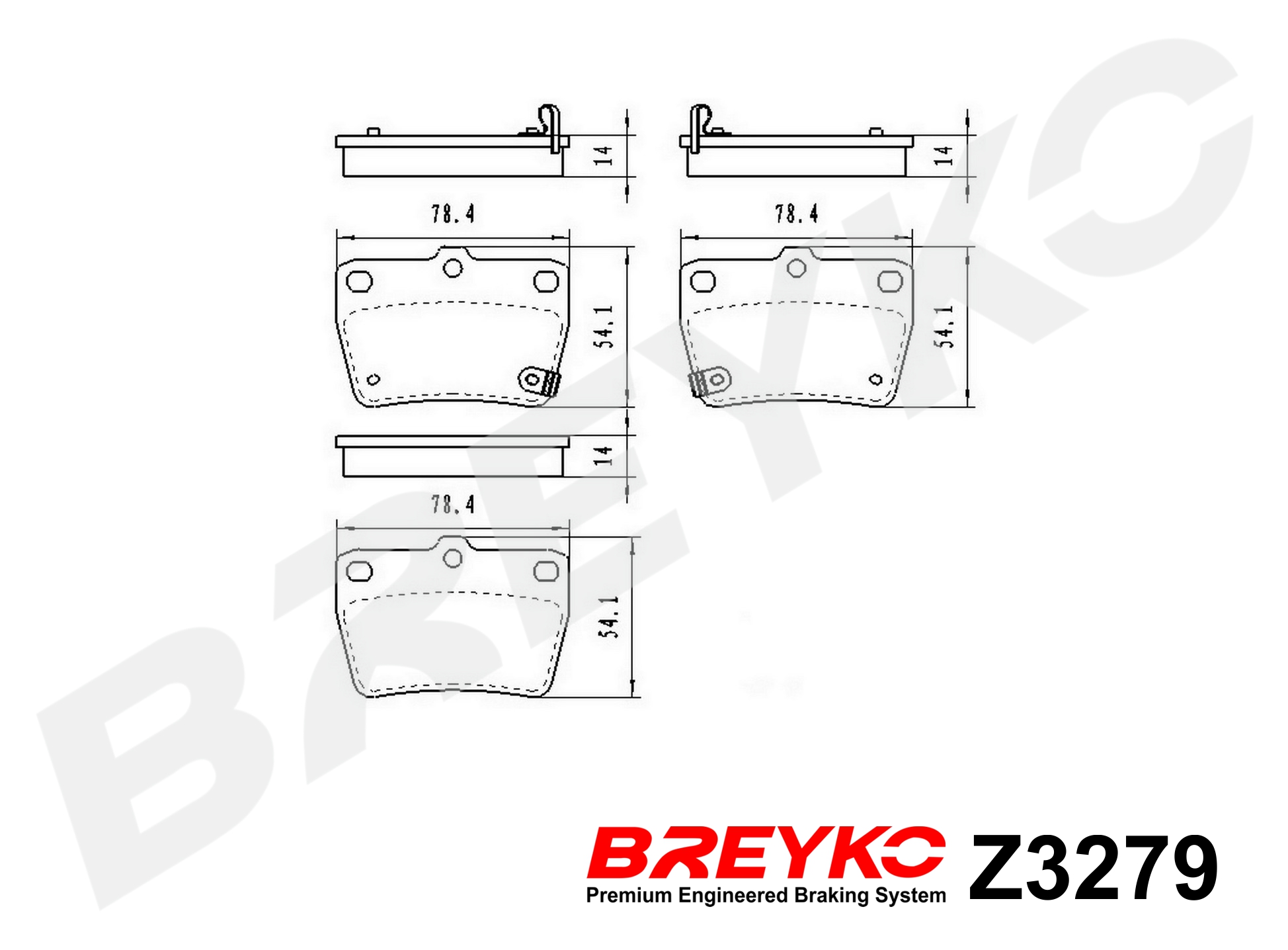 DAVID VASCO Z3279 BREYKO Brake Pad Set, disc brake
