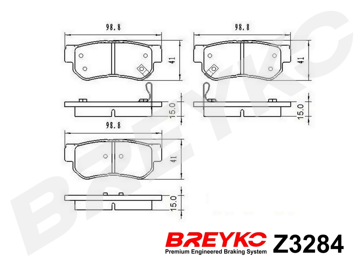 DAVID VASCO Z3284 BREYKO Brake Pad Set, disc brake