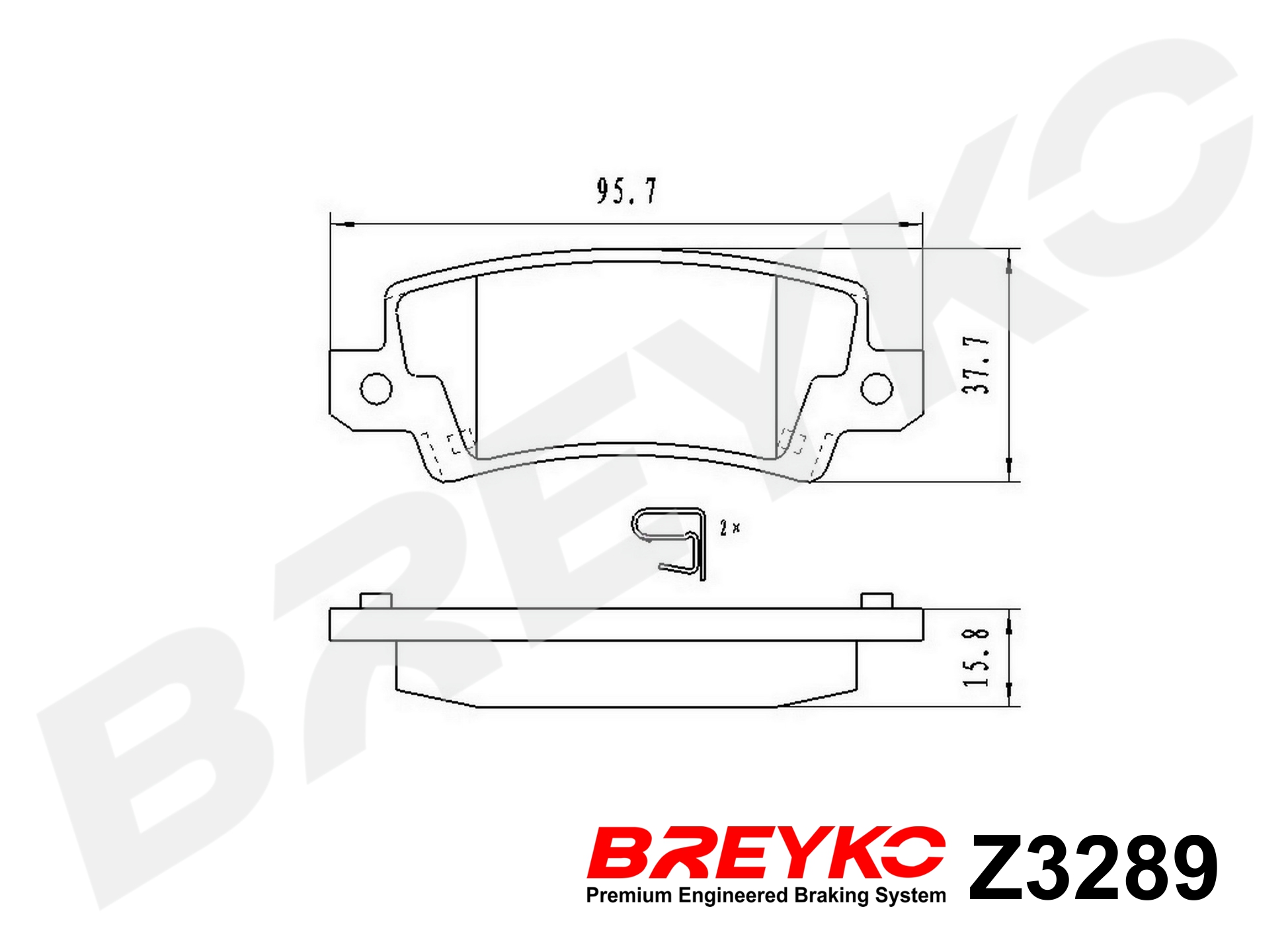 DAVID VASCO Z3289 BREYKO Brake Pad Set, disc brake