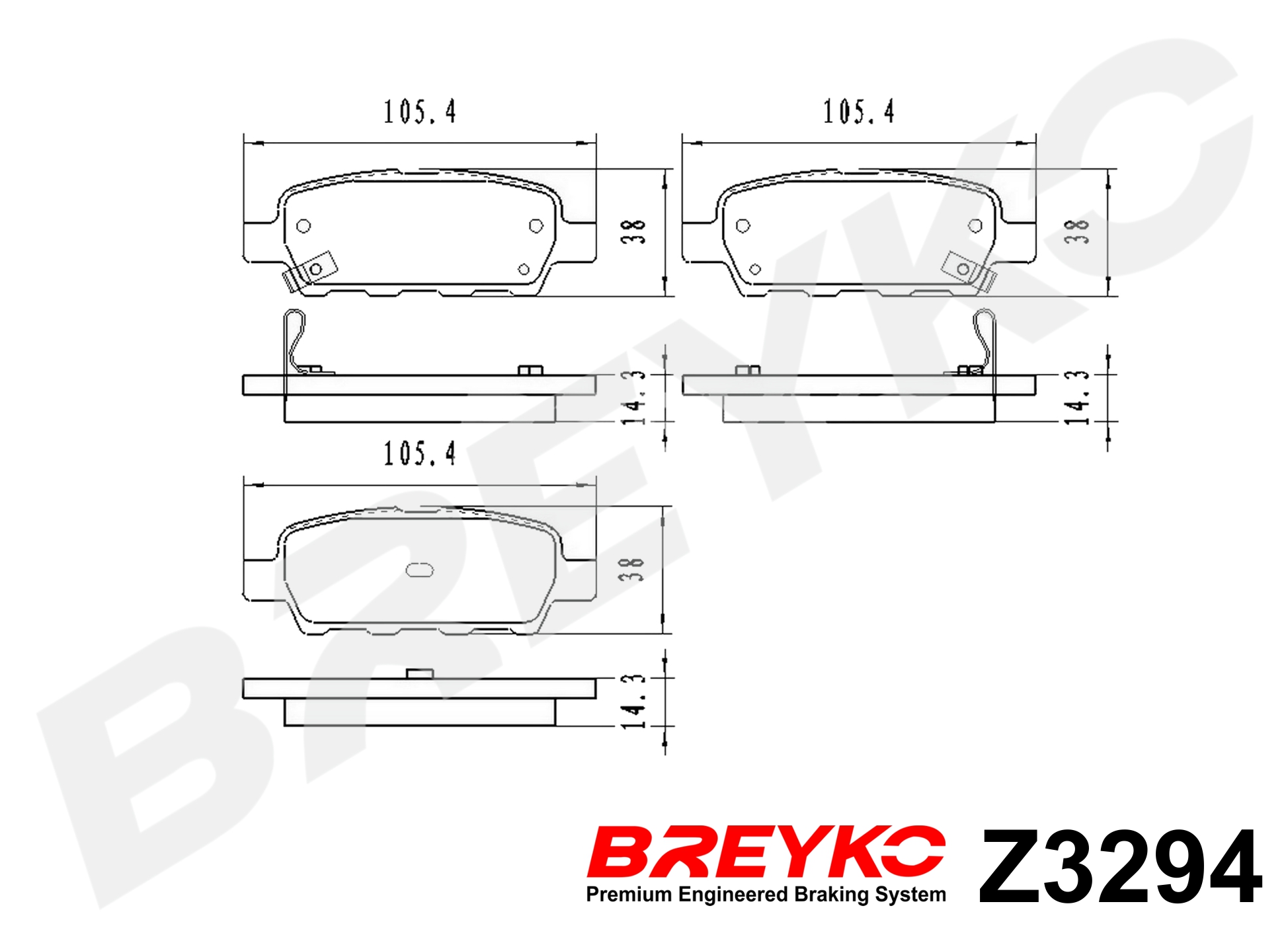 DAVID VASCO Z3294 BREYKO Brake Pad Set, disc brake