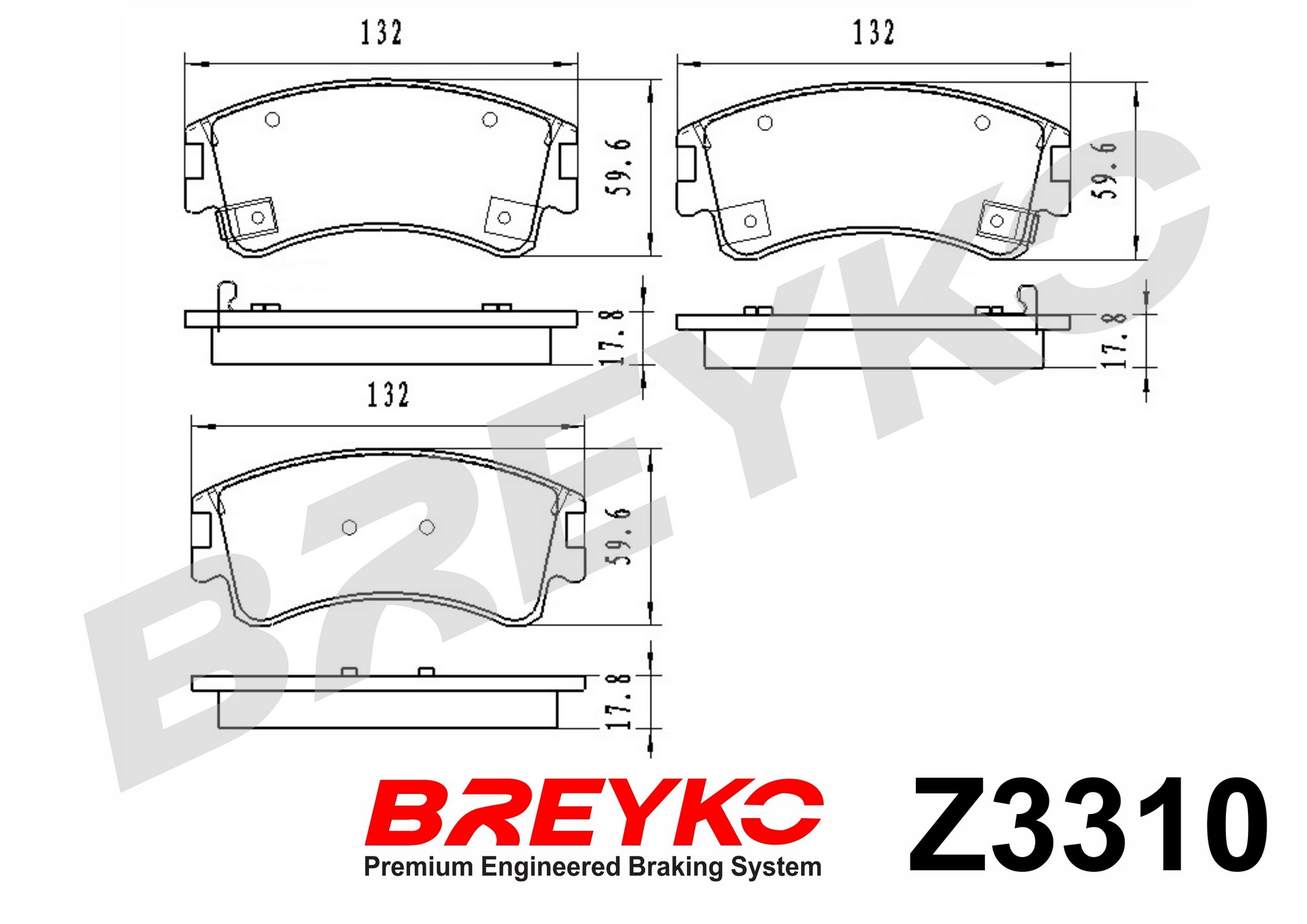 DAVID VASCO Z3310 BREYKO Brake Pad Set, disc brake