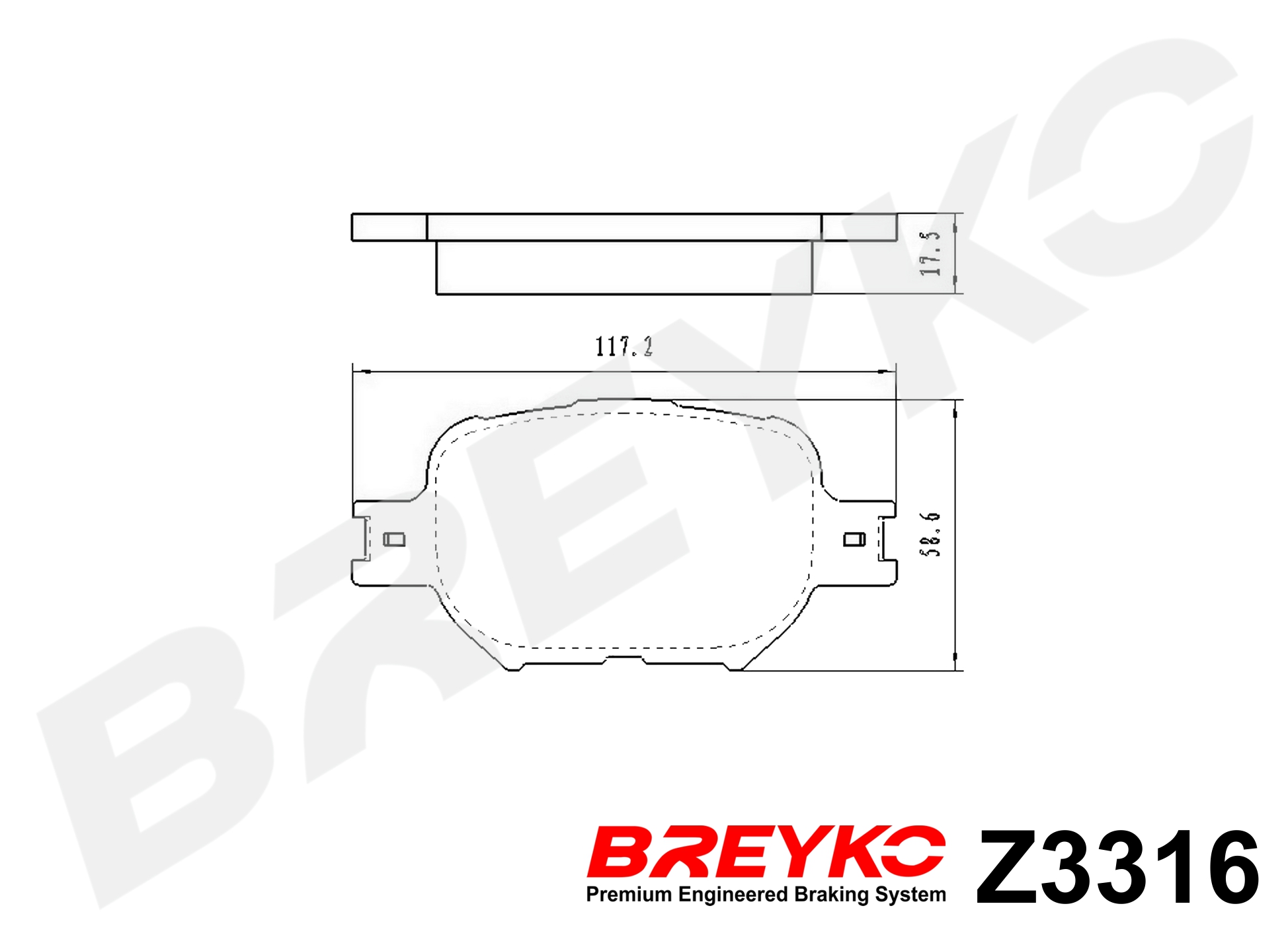 DAVID VASCO Z3316 BREYKO Brake Pad Set, disc brake