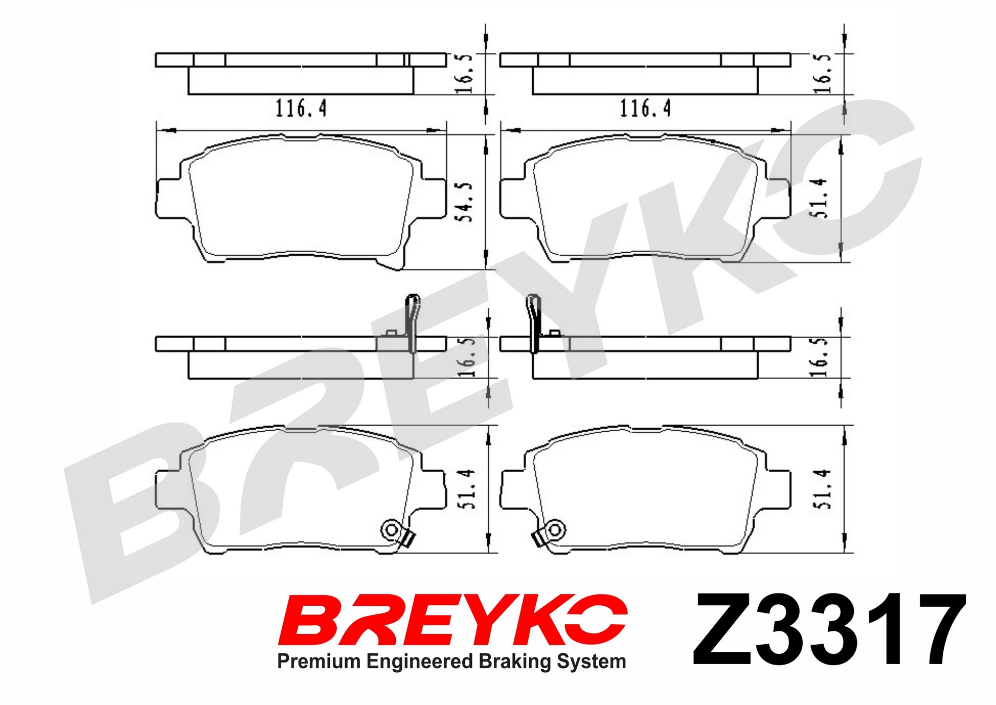 DAVID VASCO Z3317 BREYKO Brake Pad Set, disc brake