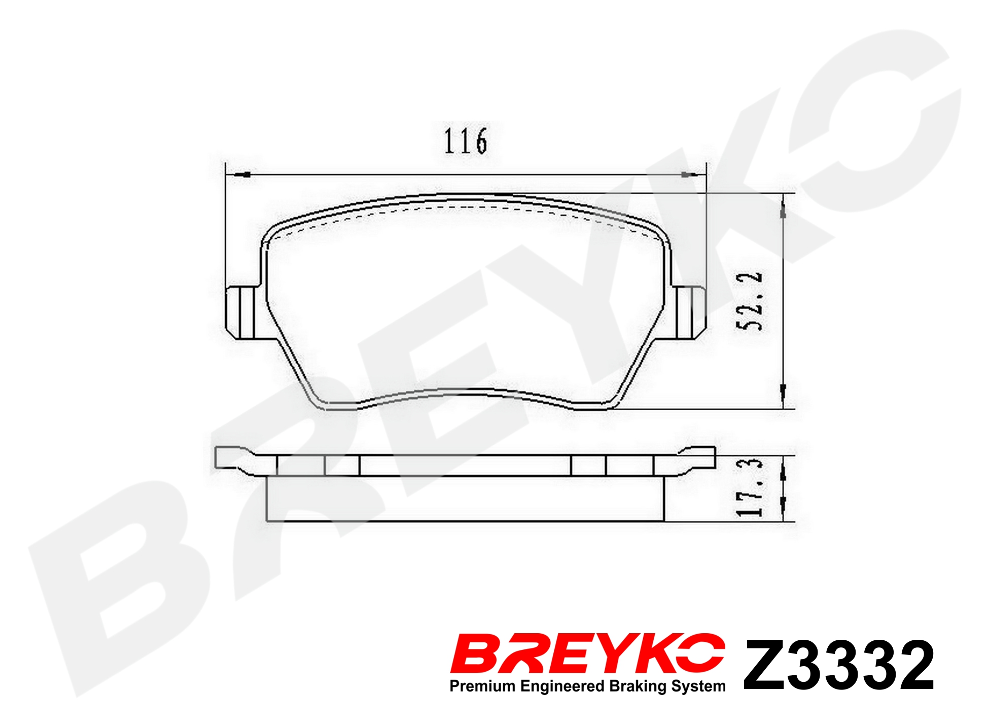 DAVID VASCO Z3332 BREYKO Brake Pad Set, disc brake