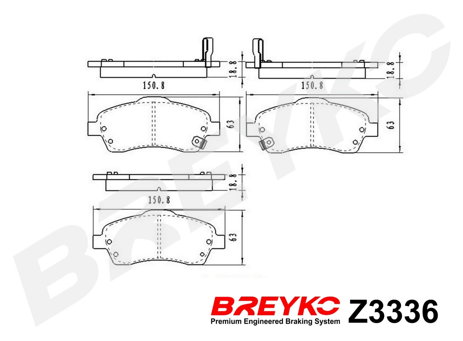 DAVID VASCO Z3336 BREYKO Brake Pad Set, disc brake