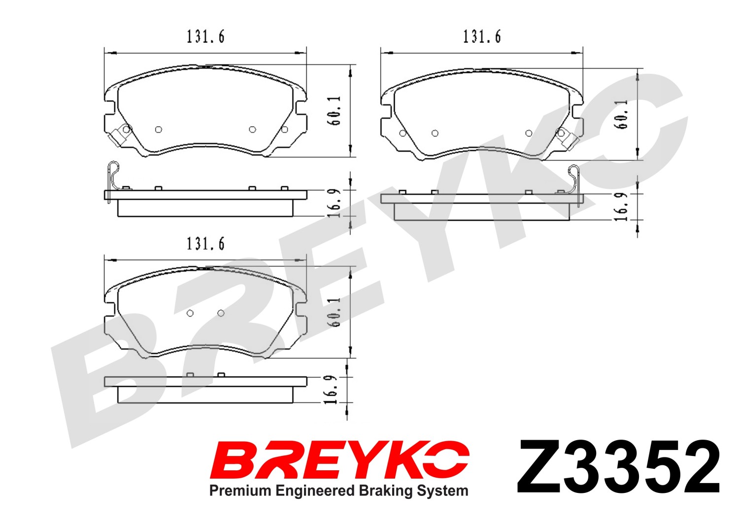 DAVID VASCO Z3352 BREYKO Brake Pad Set, disc brake