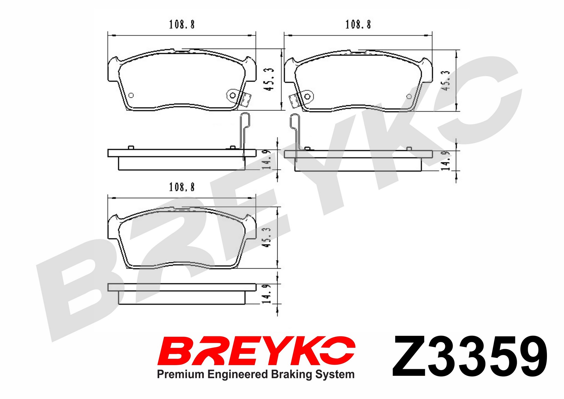DAVID VASCO Z3359 BREYKO Brake Pad Set, disc brake