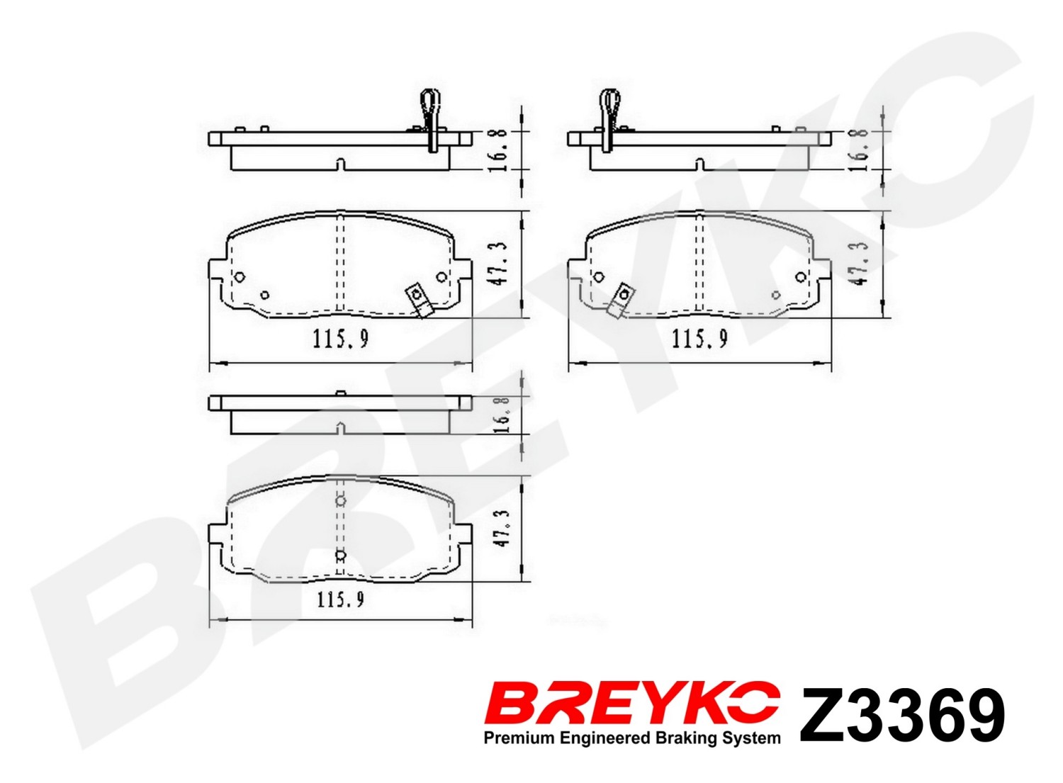DAVID VASCO Z3369 BREYKO Brake Pad Set, disc brake