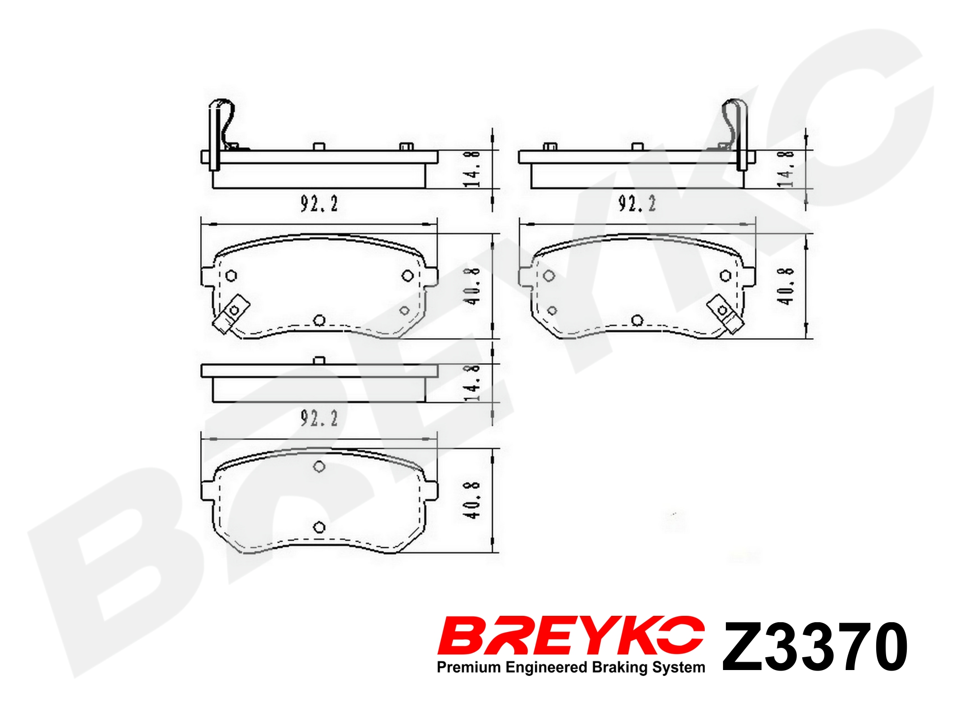 DAVID VASCO Z3370 BREYKO Brake Pad Set, disc brake