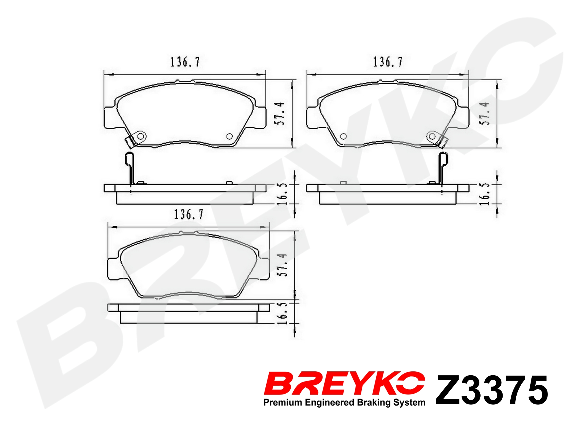 DAVID VASCO Z3375 BREYKO Brake Pad Set, disc brake