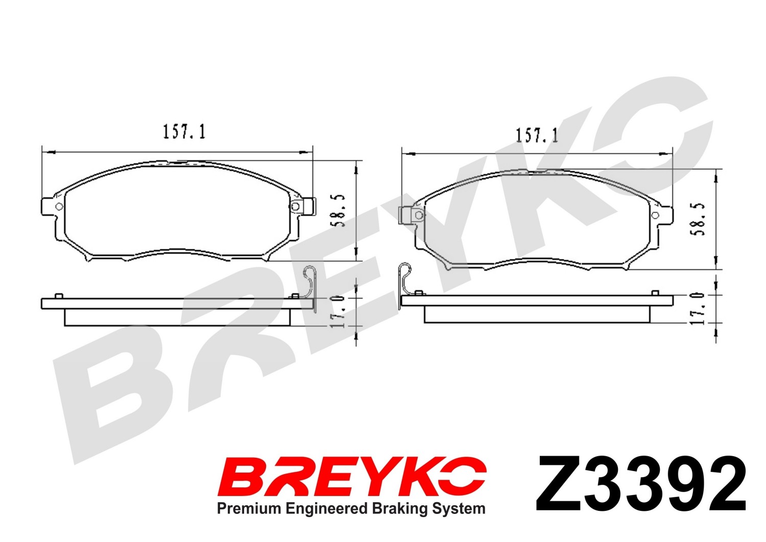 DAVID VASCO Z3392 BREYKO Brake Pad Set, disc brake