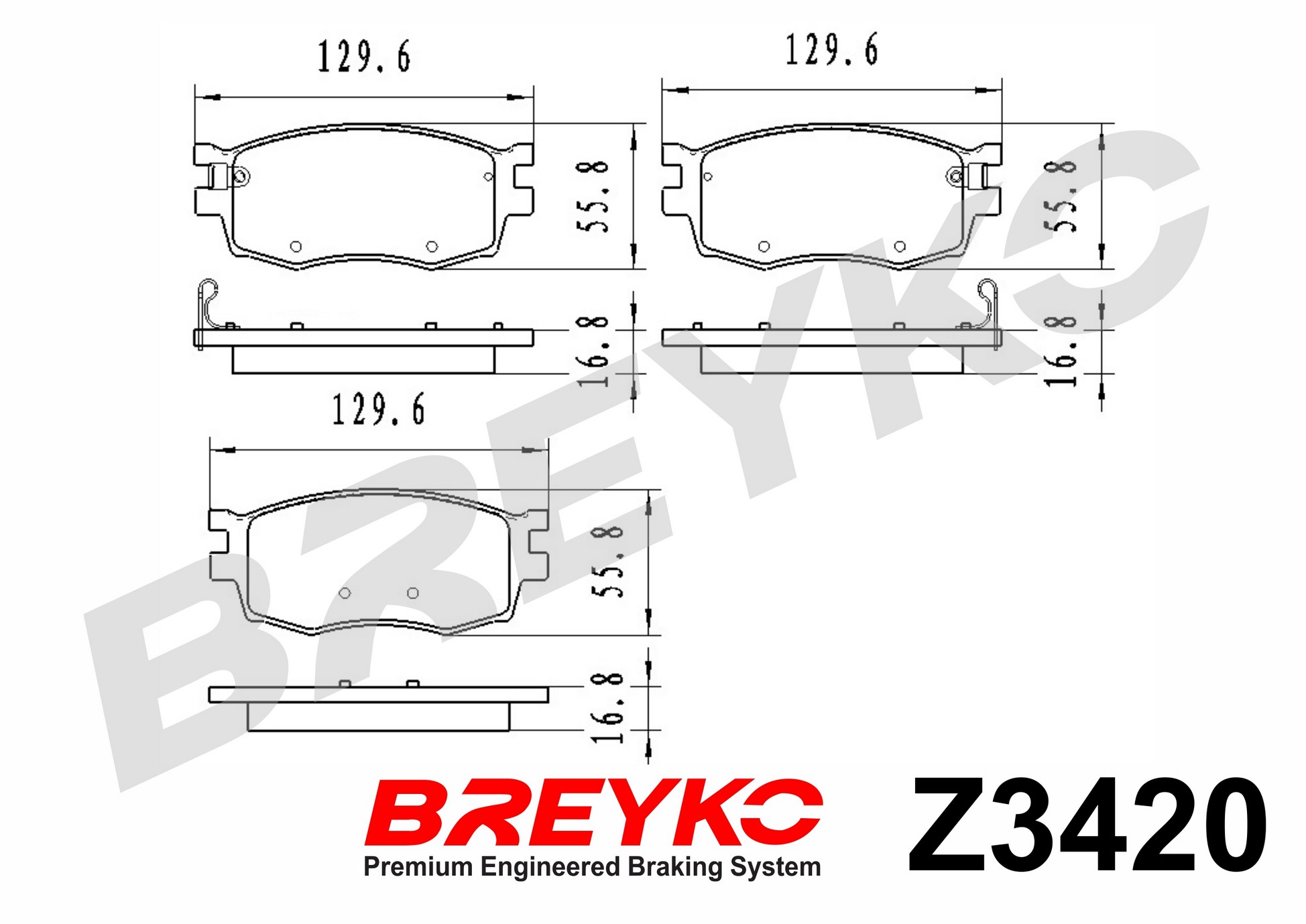 DAVID VASCO Z3420 BREYKO Brake Pad Set, disc brake