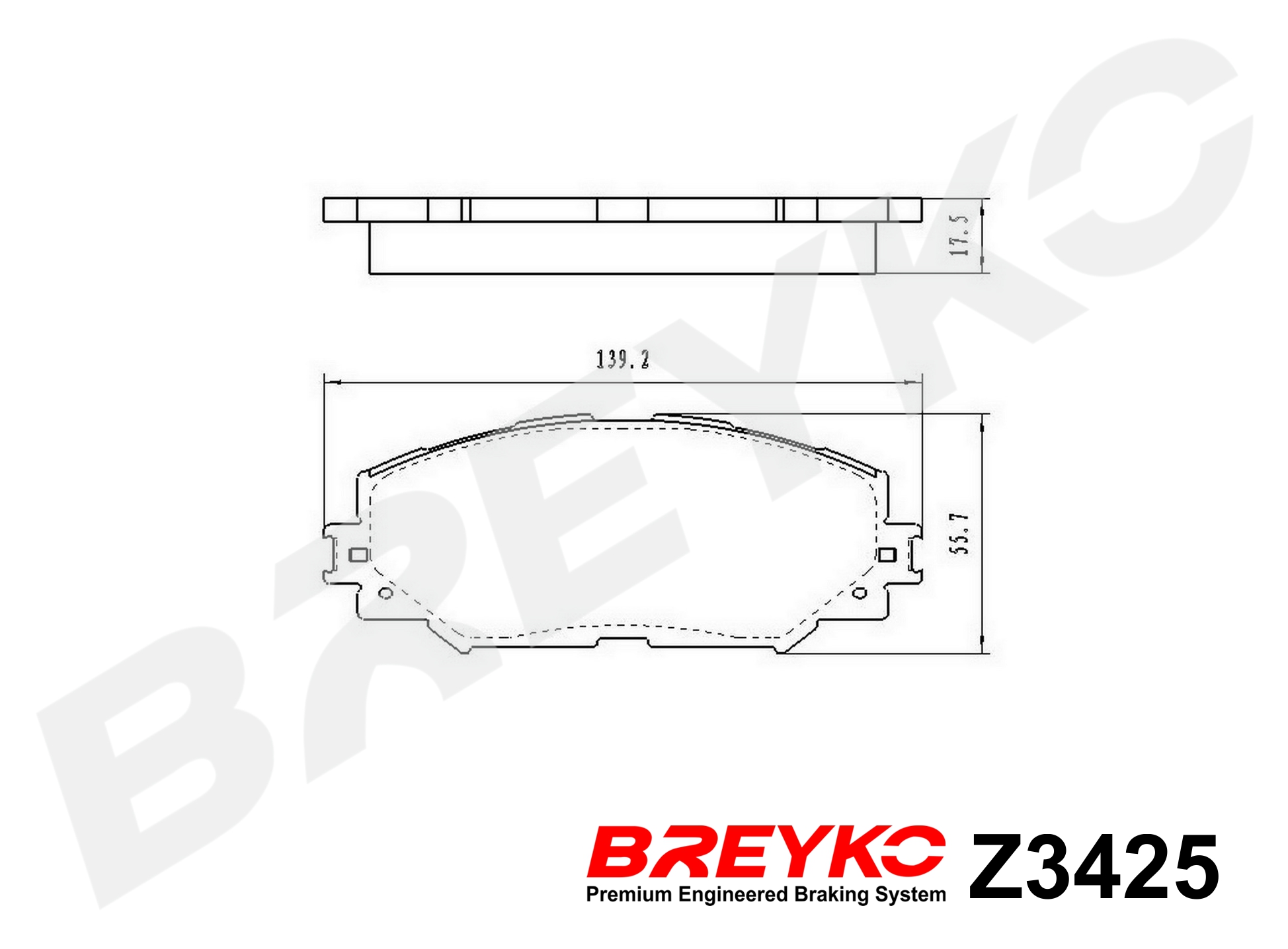 DAVID VASCO Z3425 BREYKO Brake Pad Set, disc brake