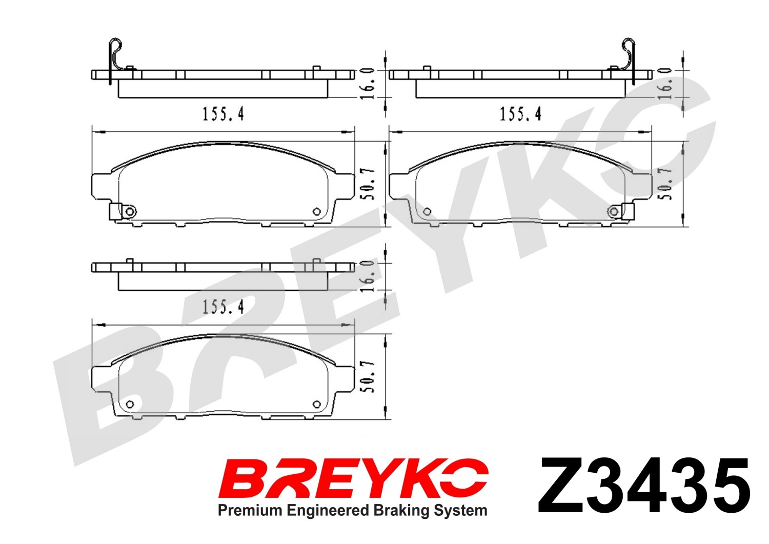 DAVID VASCO Z3435 BREYKO Brake Pad Set, disc brake