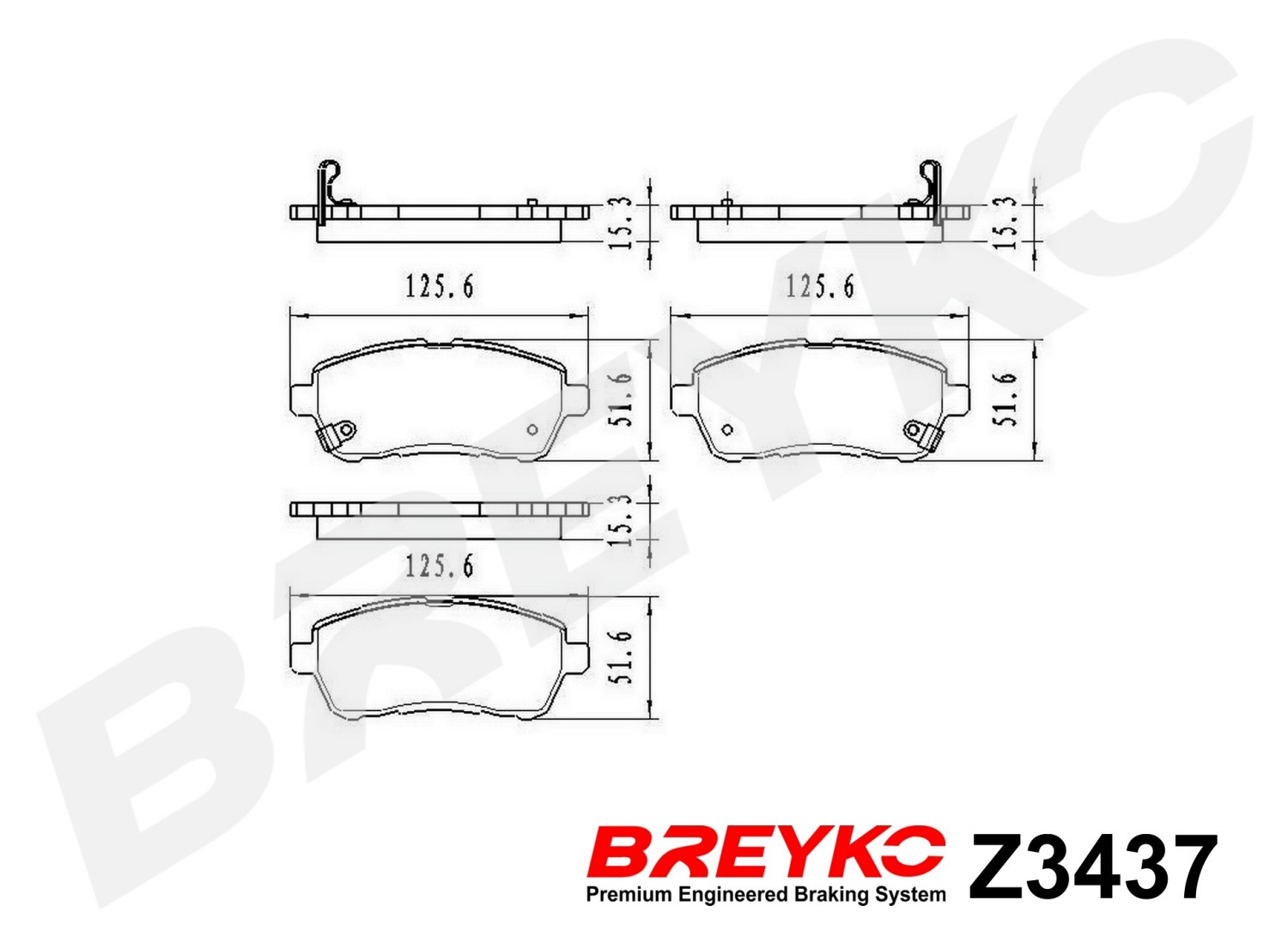 DAVID VASCO Z3437 BREYKO Brake Pad Set, disc brake