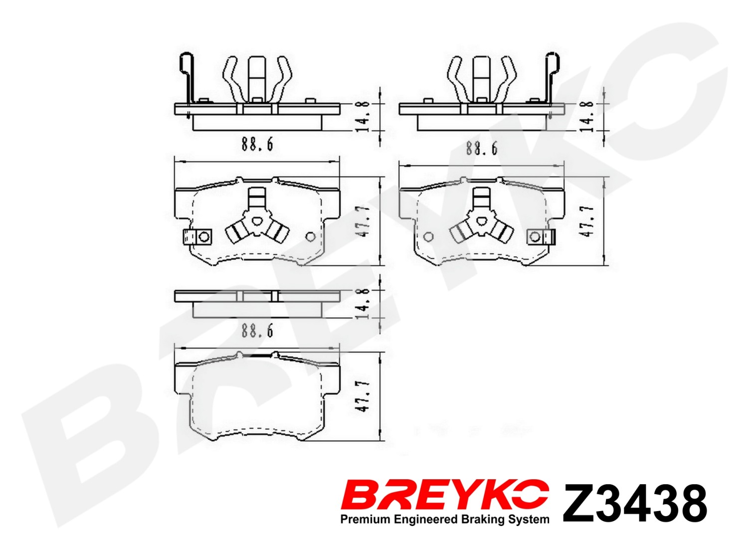 DAVID VASCO Z3438 BREYKO Brake Pad Set, disc brake
