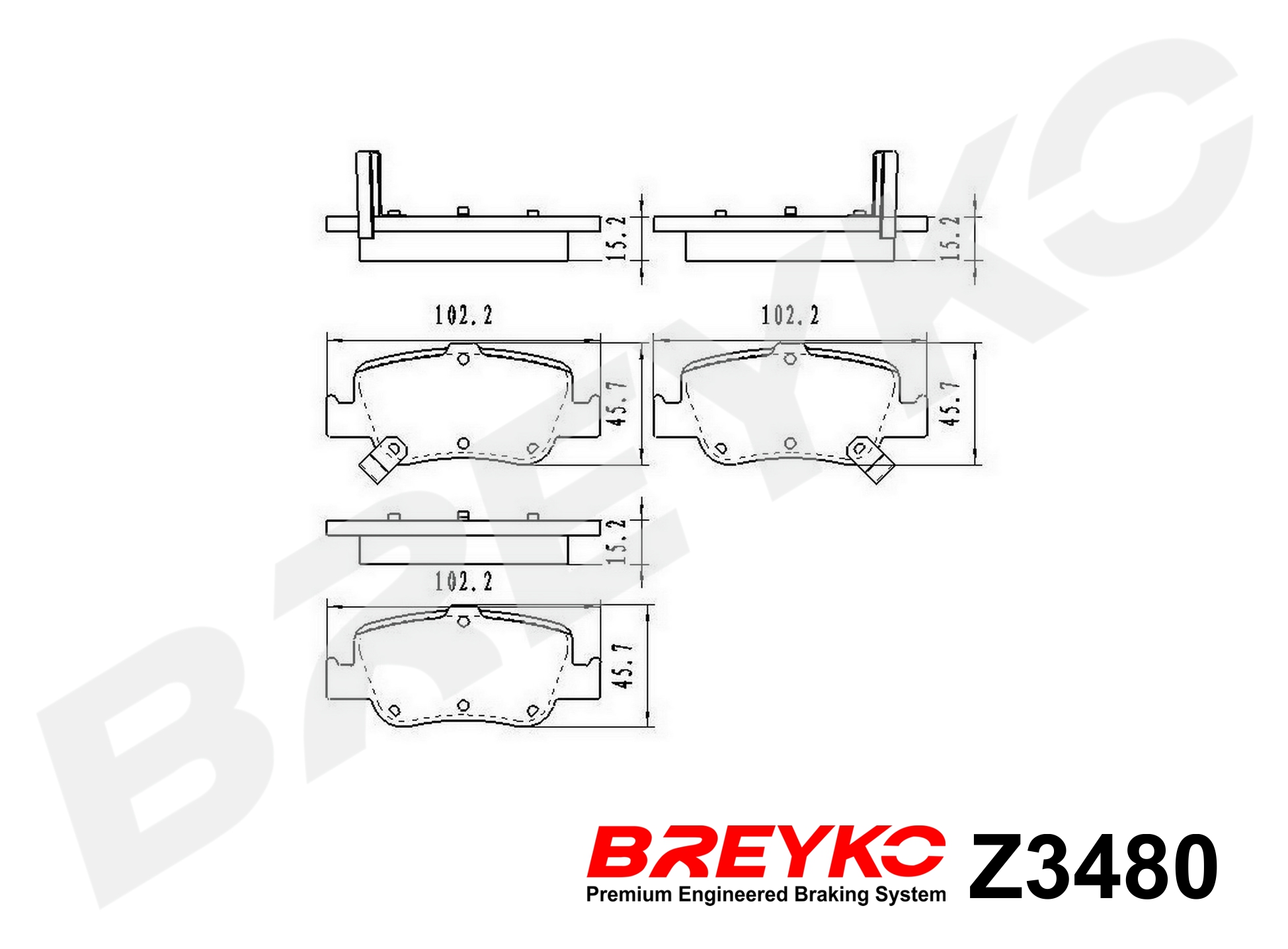 DAVID VASCO Z3480 BREYKO Brake Pad Set, disc brake