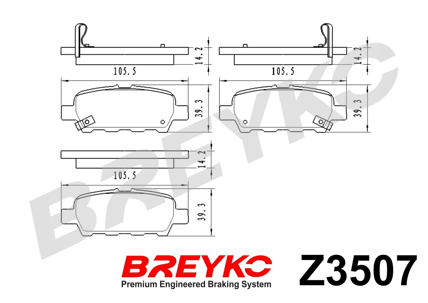 DAVID VASCO Z3507 BREYKO Brake Pad Set, disc brake