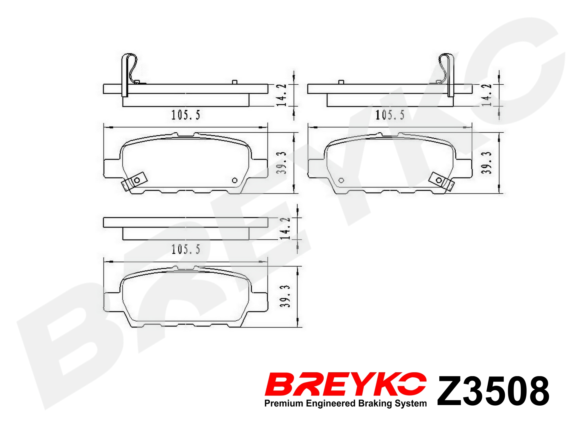 DAVID VASCO Z3508 BREYKO Brake Pad Set, disc brake