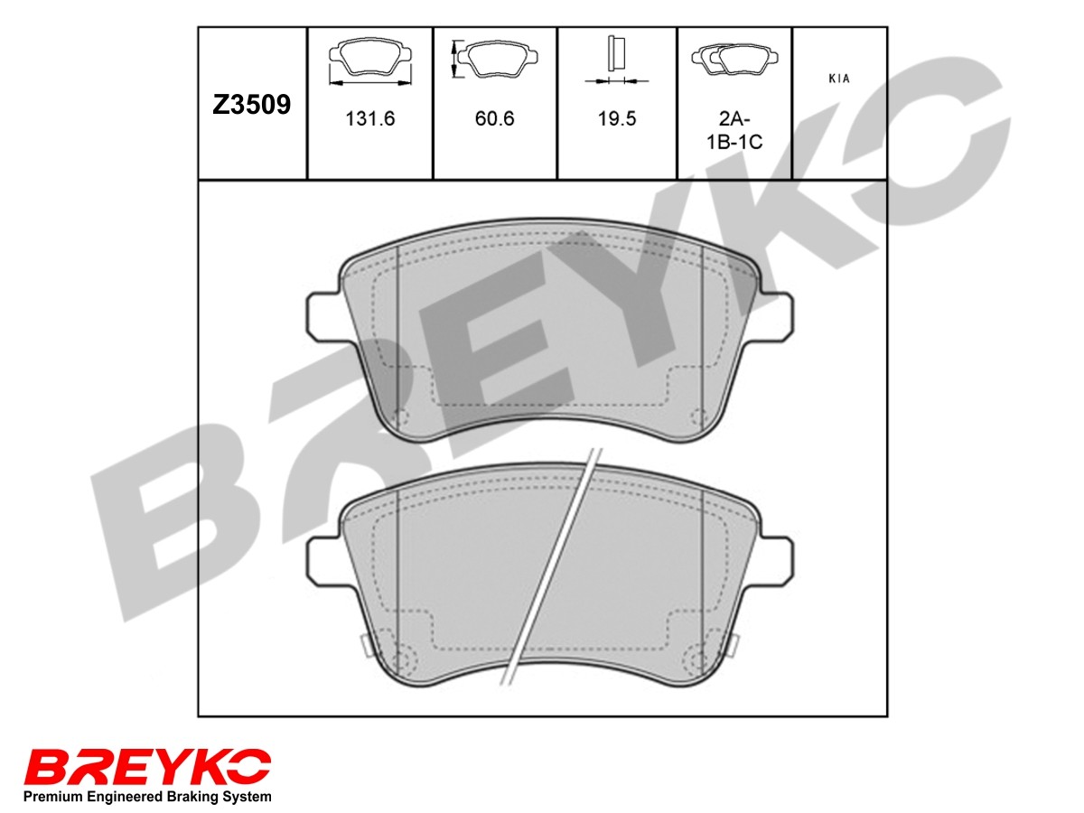 DAVID VASCO Z3509 BREYKO Brake Pad Set, disc brake