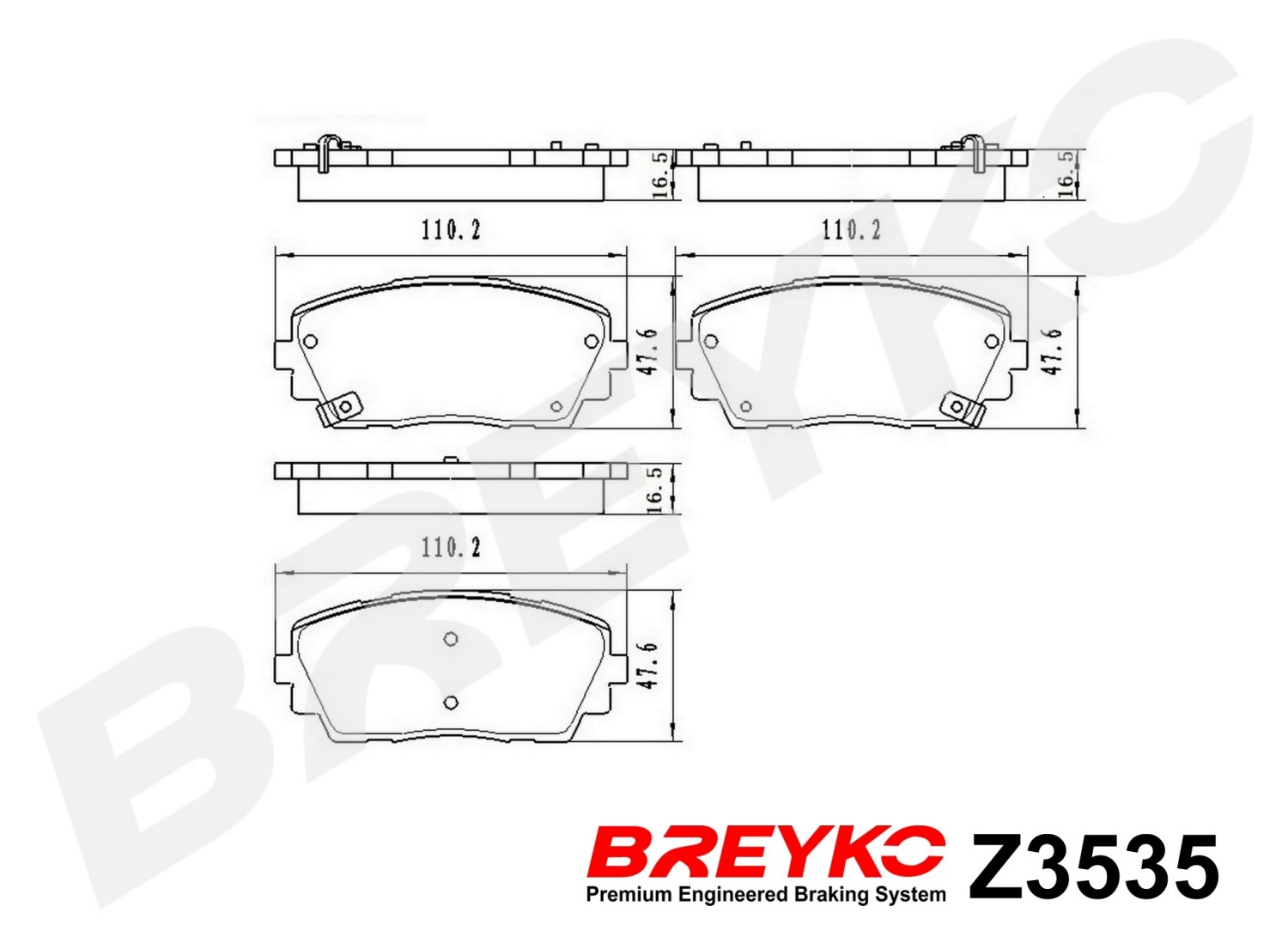 DAVID VASCO Z3535 BREYKO Brake Pad Set, disc brake