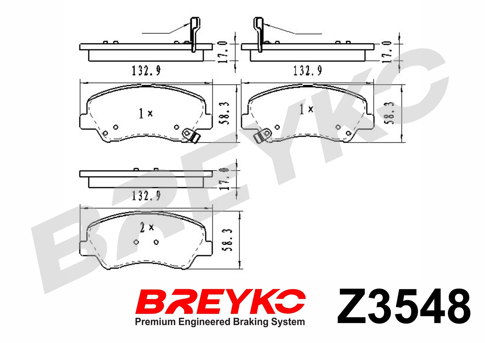 DAVID VASCO Z3548 BREYKO Brake Pad Set, disc brake