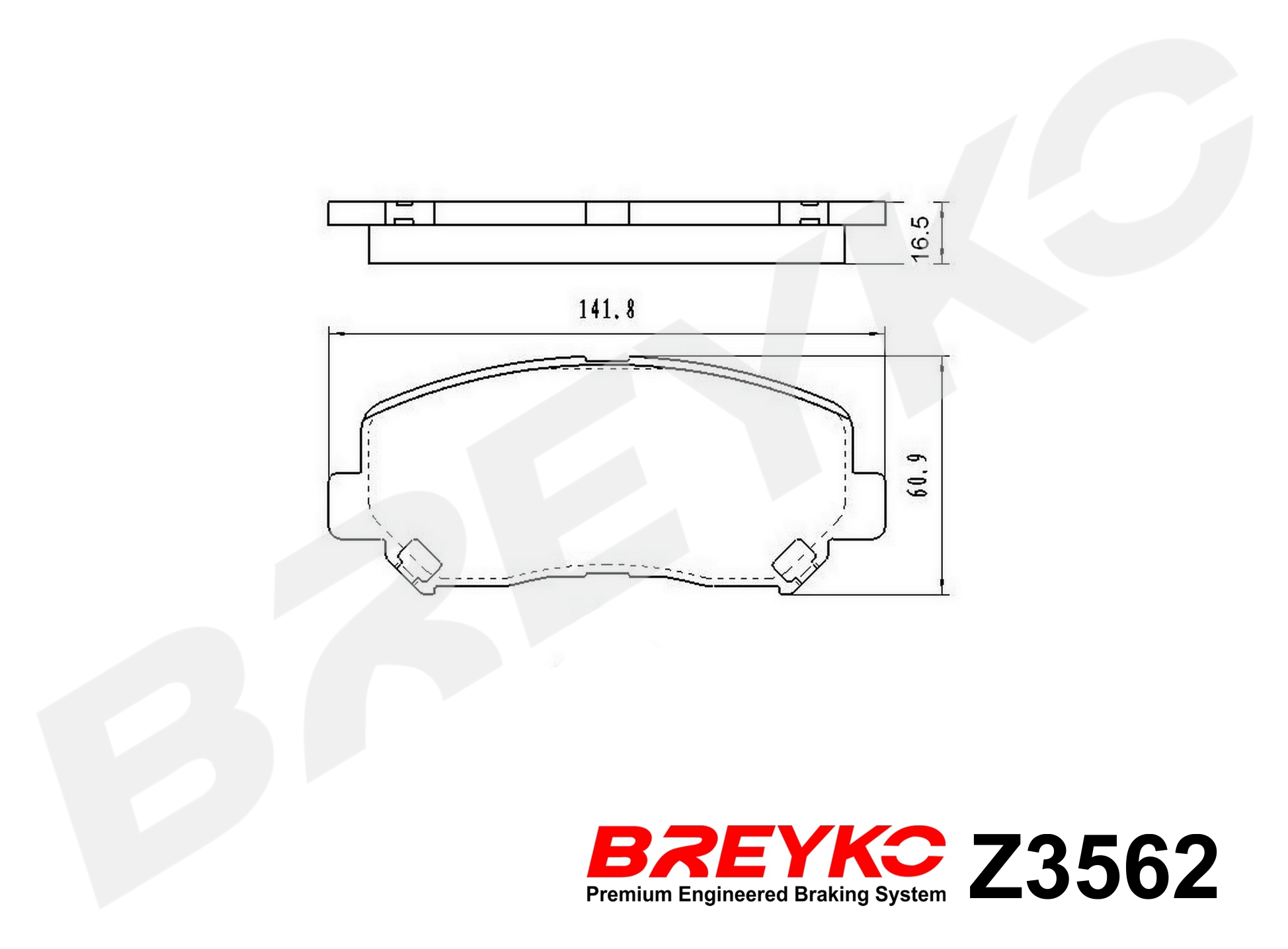 DAVID VASCO Z3562 BREYKO Brake Pad Set, disc brake
