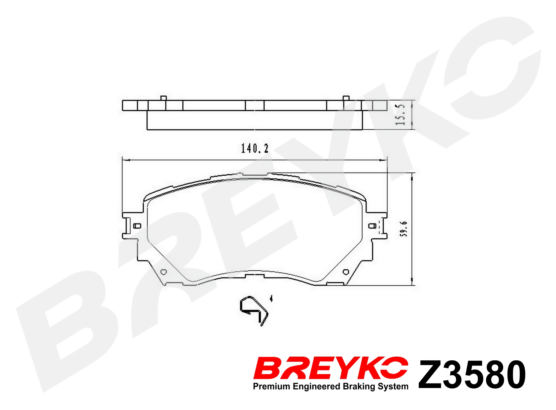 DAVID VASCO Z3580 BREYKO Brake Pad Set, disc brake