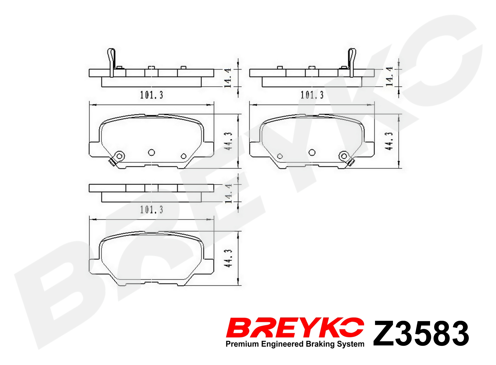 DAVID VASCO Z3583 BREYKO Brake Pad Set, disc brake